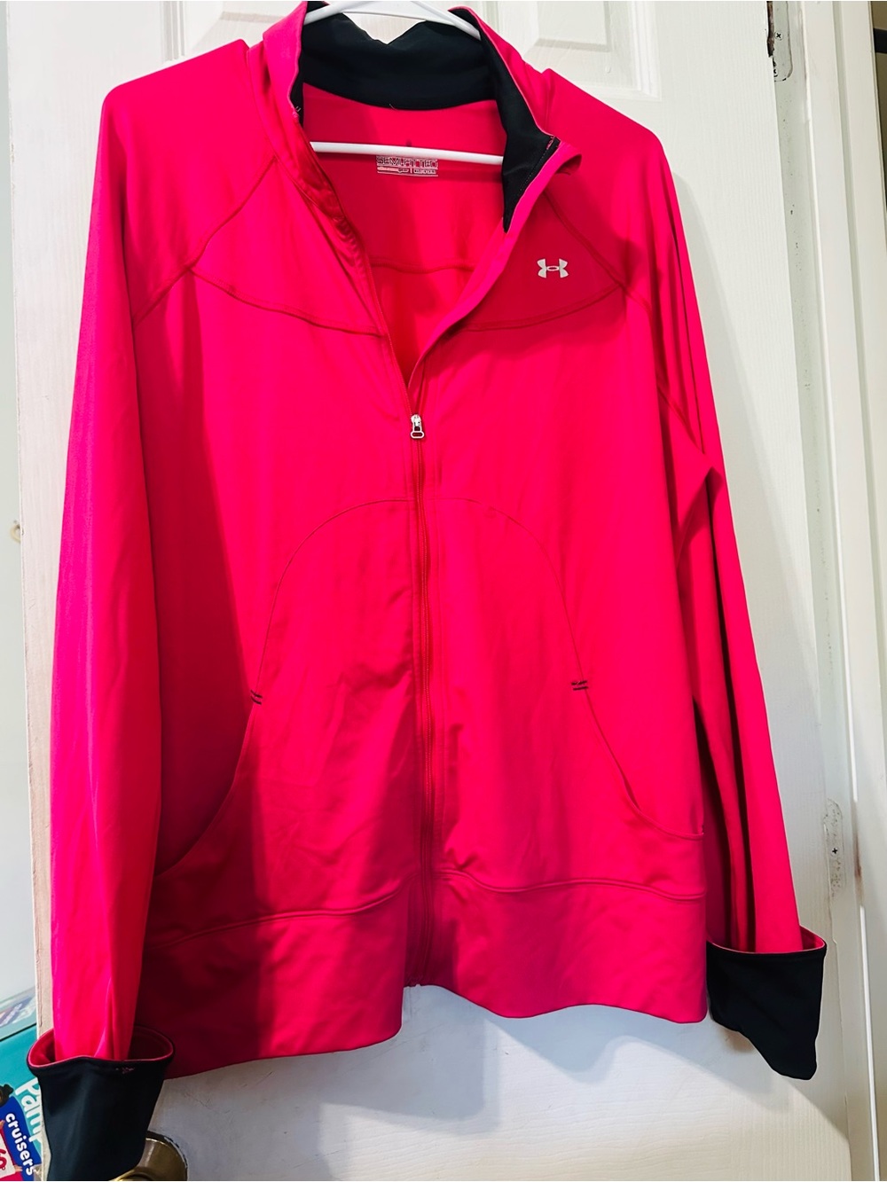 Under Armour Bright Pink Full-Zip Athletic Bomber Jacket